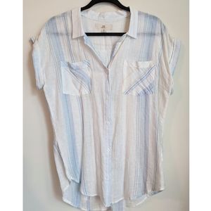 ❇️NWOT❇️ Linen Striped Button Down